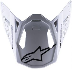 šilt pre prilby SUPERTECH S-M8 RADIUM 2, ALPINESTARS (čierna/biela lesklá)