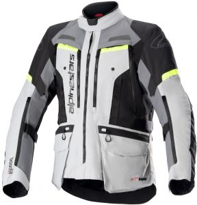 bunda BOGOTA PRO DRYSTAR, ALPINESTARS (šedá/tmavá šedá/čierna/žltá fluo) 2025