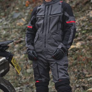 bunda ROCKLAND DRY2DRY™, OXFORD ADVANCED (šedá/černá/červená)