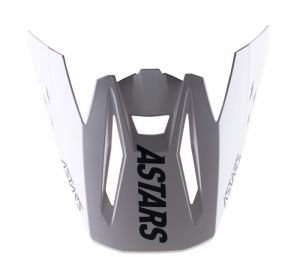 šilt pre prilby SUPERTECH S-M5 RAYON, ALPINESTARS (biela matná/čierna)