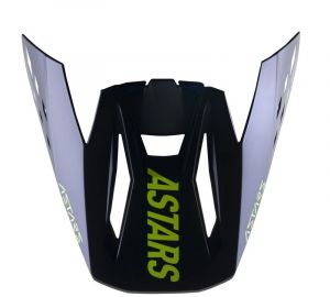 šilt pre prilby SUPERTECH S-M5 RAYON, ALPINESTARS (čierna/žltá fluo/tmavo modrá)