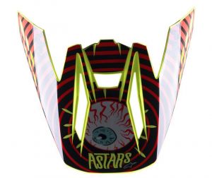 šilt pre prilby SUPERTECH S-M5 SOLAR FLARE, ALPINESTARS (žltá fluo/červená fluo)