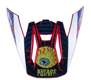 šilt pre prilby SUPERTECH S-M5 SOLAR FLARE, ALPINESTARS (čierna/modrá/červená)