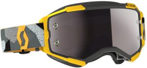 okuliare FURY CH camo šedá/žltá, SCOTT - USA, (plexi strieborné/chromové)