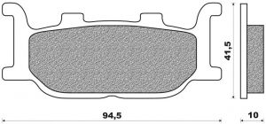 brzdové platničky, NEWFREN (zmes ROAD TOURING SINTERED) 2 ks v balení