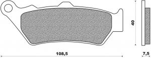 brzdové platničky, NEWFREN (zmes ROAD TOURING SINTERED) 2 ks v balení