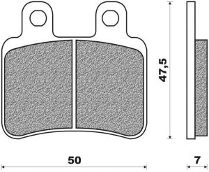 brzdové platničky, NEWFREN (zmes SCOOTER ELITE ORGANIC) 2 ks v balení