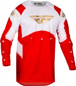 dres EVOLUTION DST. FLY RACING - USA (červená/biela/červená irídium)