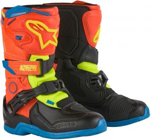topánky TECH 3S KIDS, ALPINESTARS, detské (oranžová/modrá/žltá/čierna)