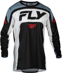 dres LITE, FLY RACING - USA (čierna/biela/sivá)