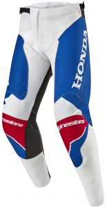 Nohavice RACER ICONIC HONDA kolekcia, ALPINESTARS (biela/modrá/červená/čierna)