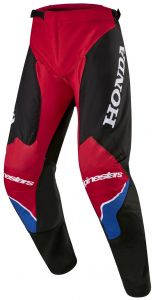 Nohavice RACER ICONIC HONDA, ALPINESTARS (červená/čierna/modrá/biela)