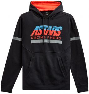 Mikina CLUB HOODIE, ALPINESTARS (čierna/červená/modrá/sivá)