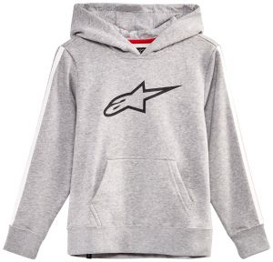 Mikina KIDS RACEY HOODIE, ALPINESTARS, detská (šedá/červená)