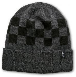 čapica CHECKED BEANIE, ALPINESTARS (šedá/čierna)