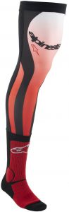 Ponožky pod ortézy KNEE BRACE, ALPINESTARS (červená fluo/biela/čierna)