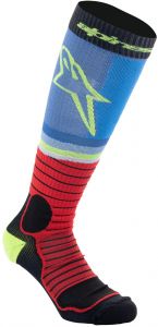 Ponožky MX PRO, ALPINESTARS (čierna/červená fluo/žltá fluo/modrá)