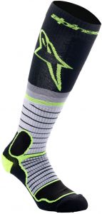 Ponožky MX PRO, ALPINESTARS (čierna/žltá fluo/sivá)