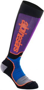 Ponožky MX PLUS, ALPINESTARS (čierna/oranžová/fialová/modrá/sivá)