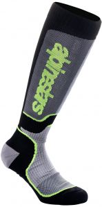 Ponožky MX PLUS, ALPINESTARS (čierna/sivá/žltá fluo)