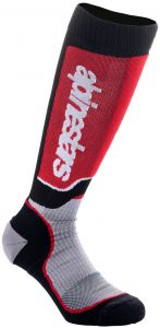 Ponožky MX PLUS, ALPINESTARS, detské (čierna/červená/sivá)