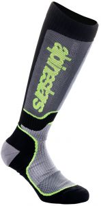 Ponožky MX PLUS, ALPINESTARS, detské (čierna/sivá/žltá fluo)