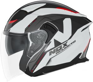 Prilba N130 KLINT, NOX (biela,čierna,červená) 2024