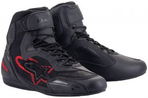 Topánky FASTER-3 RIDEKNIT, ALPINESTARS (čierna/tmavo sivá/červená) 2024