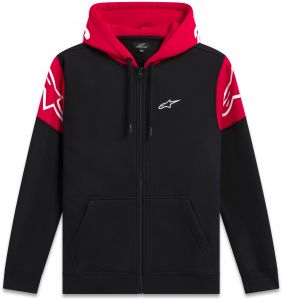 mikina VELOCITY HOODIE, ALPINESTARS (čierna/červená)