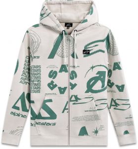 mikina DETERMINANT HOODIE, ALPINESTARS (biela offwhite)