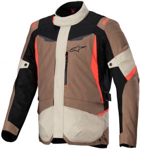 Bunda ST-1 WATERPROOF ALPINESTARS (tmavá khaki/piesková/černá/červená fluo) 2025