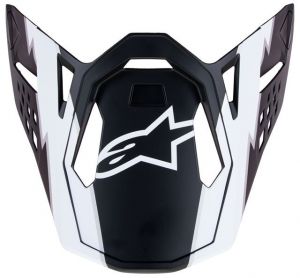 šilt pre prilby SUPERTECH S-M10 AMPRESS, ALPINESTARS (čierny matný/biely)