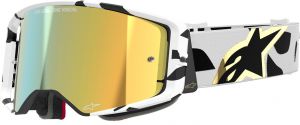 Okuliare SUPERTECH CORP, ALPINESTARS (biela/zlatá, zrkadlové zlaté plexi) 2025