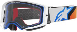 Okuliare SUPERTECH CORP, ALPINESTARS (modrá/oranžová, číre plexi) 2025