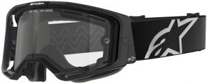 Okuliare VISION 8 CORP, ALPINESTARS (čierna, dvojité antifog číre plexi) 2025