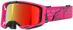 Okuliare VISION 8 CORP, ALPINESTARS (rúžová, zrkadlové červené plexi) 2025