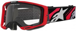 Okuliare VISION 8 LUAR, ALPINESTARS (červená/čierna, číre plexi) 2025