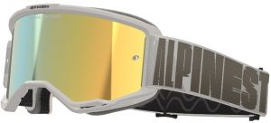 Okuliare VISION 5 HOLLOW, ALPINESTARS (piesková, zrkadlové zlaté plexi) 2025