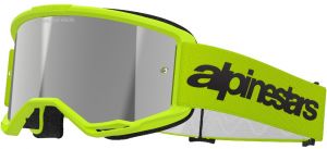 Okuliare VISION 3 WORDMARK ALPINESTARS (žltá fluo, zrkadlové strieb. plexi) 2025