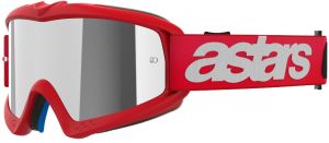 Okuliare VISION YOUTH BLAZE, ALPINESTARS, detské (červená, zrkadlové strieborné)
