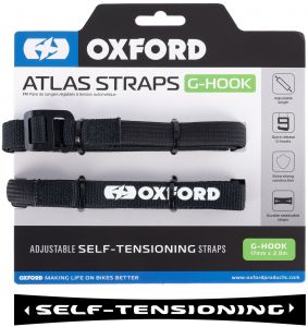 Batožinové popruhy Atlas G-Hook, OXFORD (čierna, 17mm x 2m)