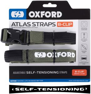 Batožinové popruhy Atlas B-Clip, OXFORD (zelená, 26mm x 2m)