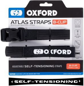 Batožinové popruhy Atlas B-Clip, OXFORD (čierna, 26mm x 1,2m)