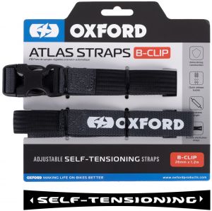 Batožinové popruhy Atlas B-Clip, OXFORD (šedá, 26mm x 1,2m)