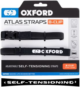 Batožinové popruhy Atlas B-Clip, OXFORD (čierna, 17mm x 2m)