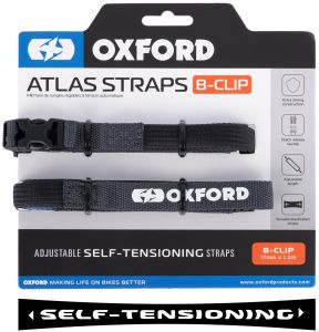 Batožinové popruhy Atlas B-Clip, OXFORD (sivá, 17mm x 1,2m)