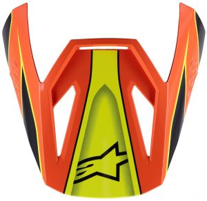 šilt pre prilby S-M3 FRAY ALPINESTARS (čierna/oranžová/žltá fluo/tyrkysová)