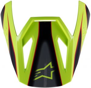 šilt pre prilby S-M3 FRAY, ALPINESTARS (červená/žltá fluo/čierna)