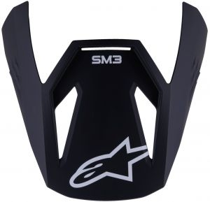 Šilt pre prilby S-M3 SOLID, ALPINESTARS (čierna matná)