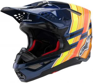 prilba SUPERTECH S-M10 edícia TROY LEE DESIGNS, ALPINESTARS (modrá perleť/oranžo